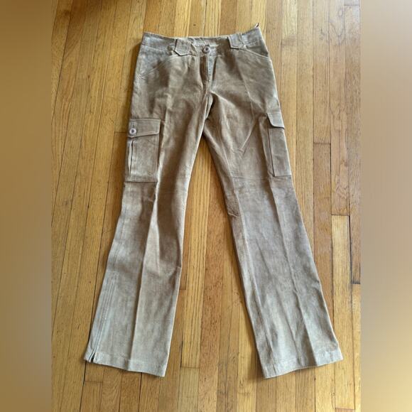 Y2K Vintage Brown Suede Pants - Picture 2 of 11